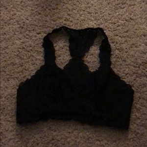 Black bralette, light padding